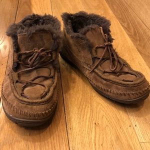 L.L. Bean Chukka Slippers in Mocha Suede